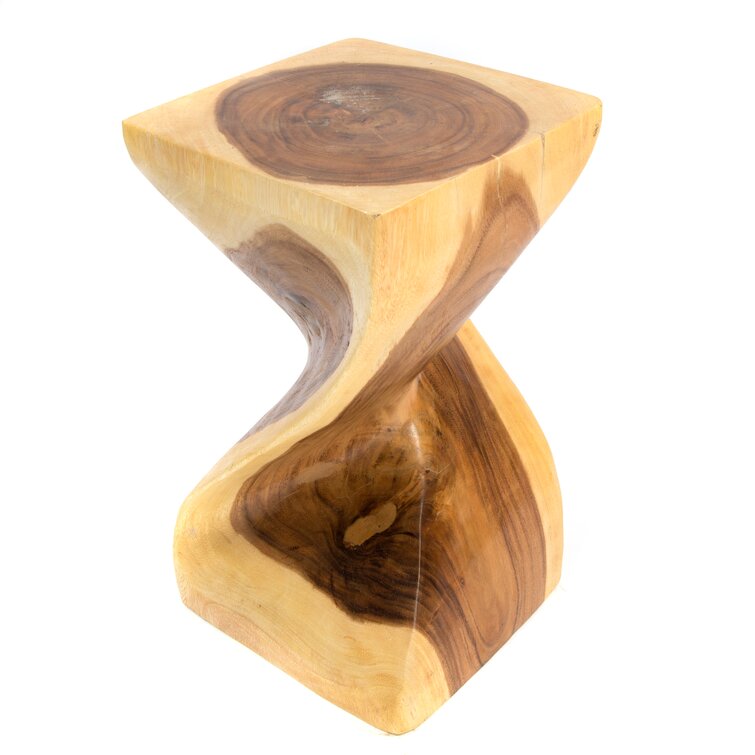 Wood twist deals stool